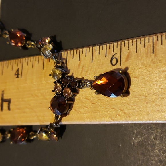 Avon Brown and Clear Rhinestone Necklace - Picture 6 of 6